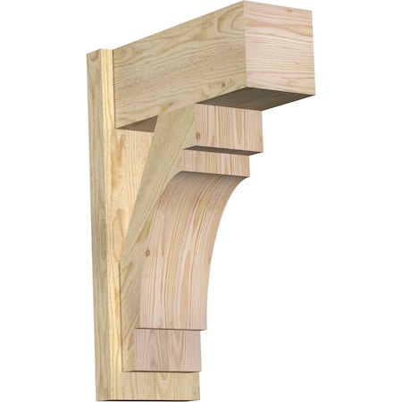 Ekena Millwork Merced Block Rough Sawn Outlooker, Douglas Fir, 8"W x 18"D x 26"H OUT08X18X26MRC05RDF
